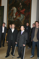 From the left: Thomas Stanghelle and Mark Wang in the City Hall of Brussels
